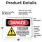 Signmission Stay Clear If Machine Close To Power Lines Danger Sign, Vinyl Decal, 18in W x 12in L, 2PK OS-2PACK-DS-D-1218-L-1864 - alternate 3